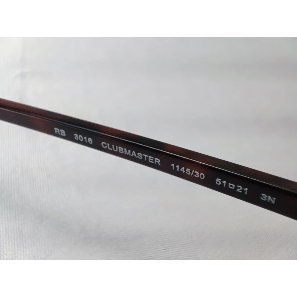 Ray-Ban RB3016 Clubmaster 51mm Tortoise Gold Green Lens Sunglasses